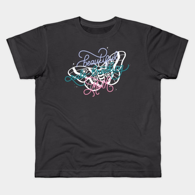 Beautiful Rule-Breaking Moth Kids T-Shirt by LoverlyPrints